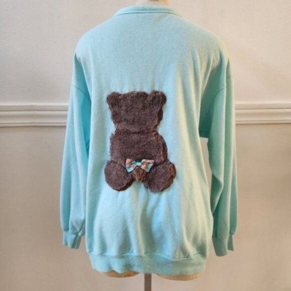 Womens A1ASportWear cardigan with cute Tedy Bear, Size L/XL - Picture 14 of 14